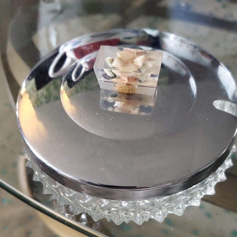 Silver and Clear Glass